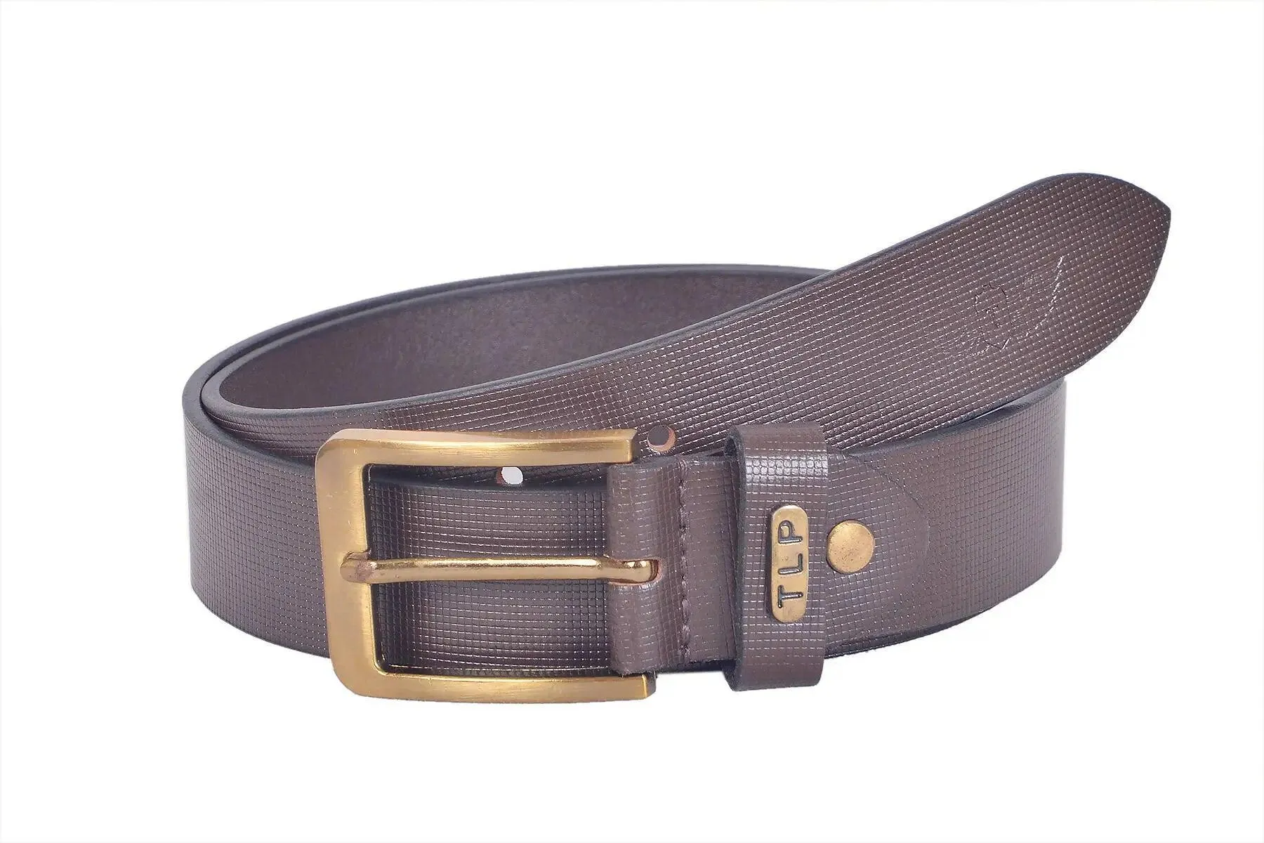 TLP Leather Belt for Men Colour - Brown (SKU BELT-10008)