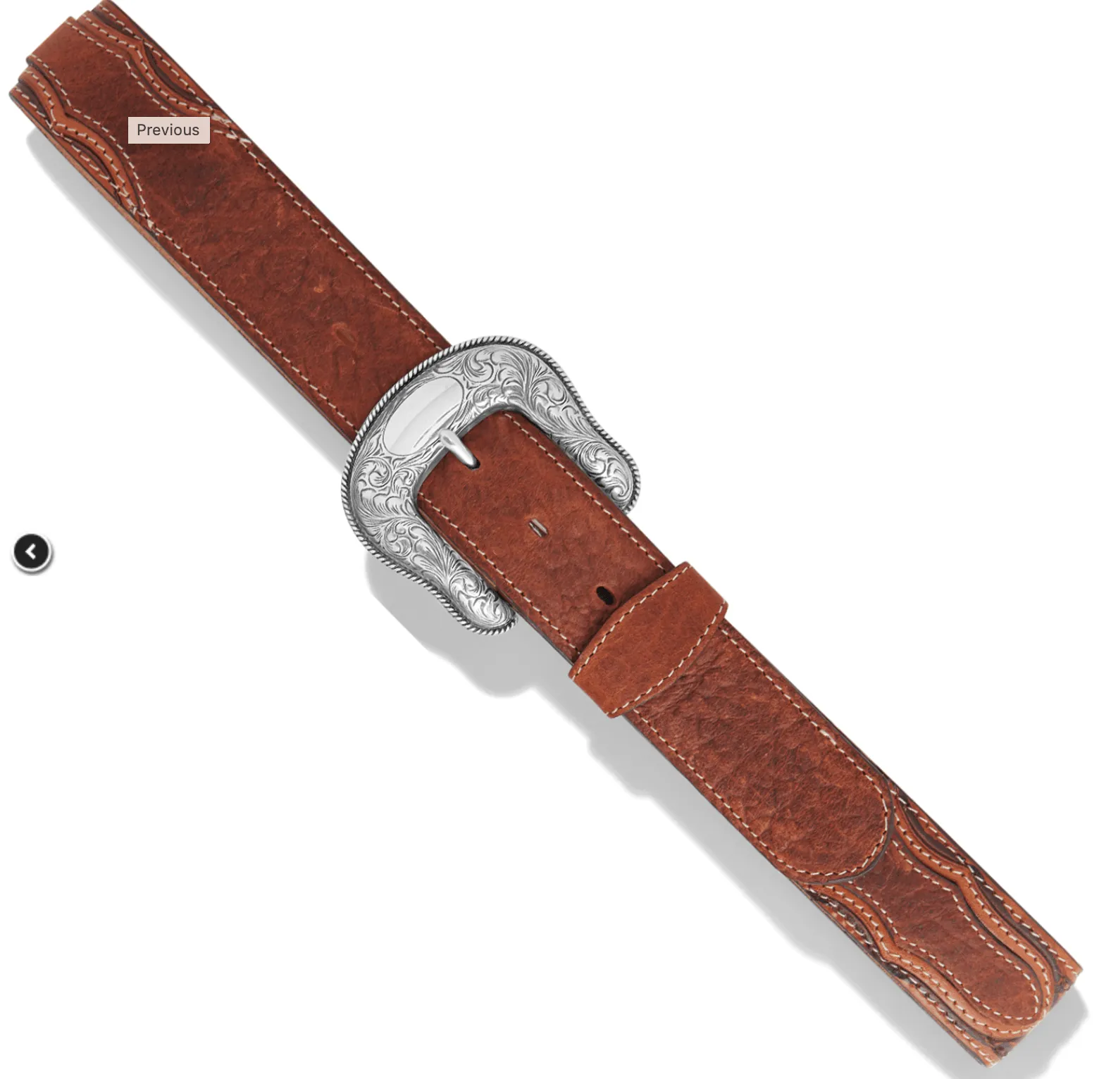 Tony Lama Men's Idaho Bison Brown Leather Belt C42814