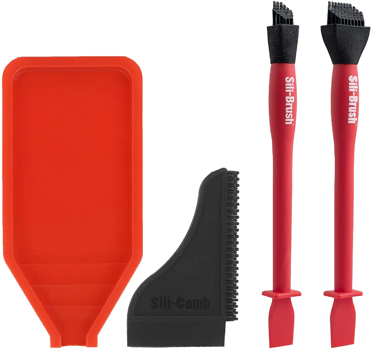 Toolcraft | Silicone Glue Tray w/Comb & 2 Silicone Glue Brushes