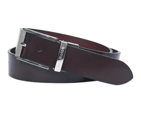 Top Notch Leather Belt for Men Colour Tan / Dark Brown Reversible Italian Belt (SKU TP0013)