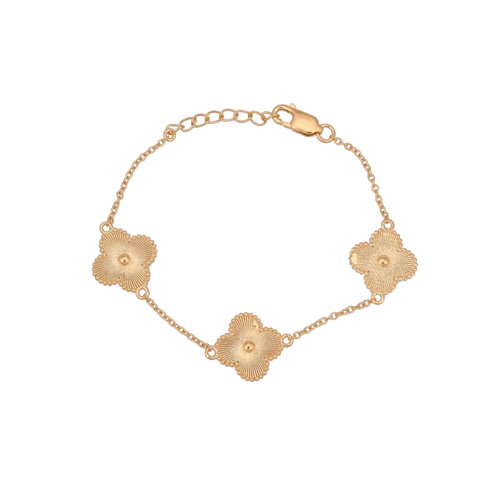 VC Gold Clover Bracelet| 925 Silver| Gold Plated - From Purl