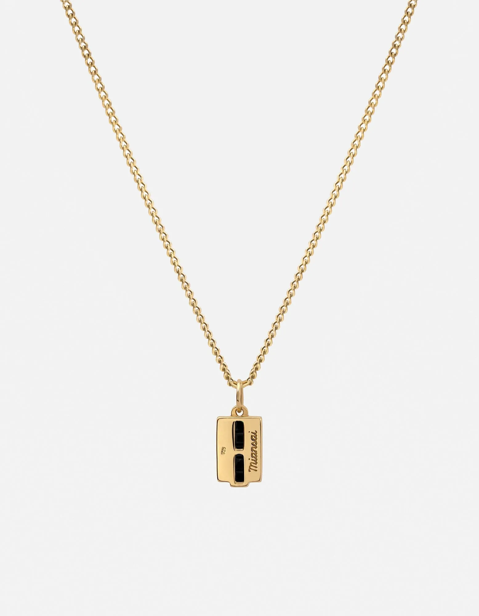 Vertigo Onyx Necklace, Gold Vermeil