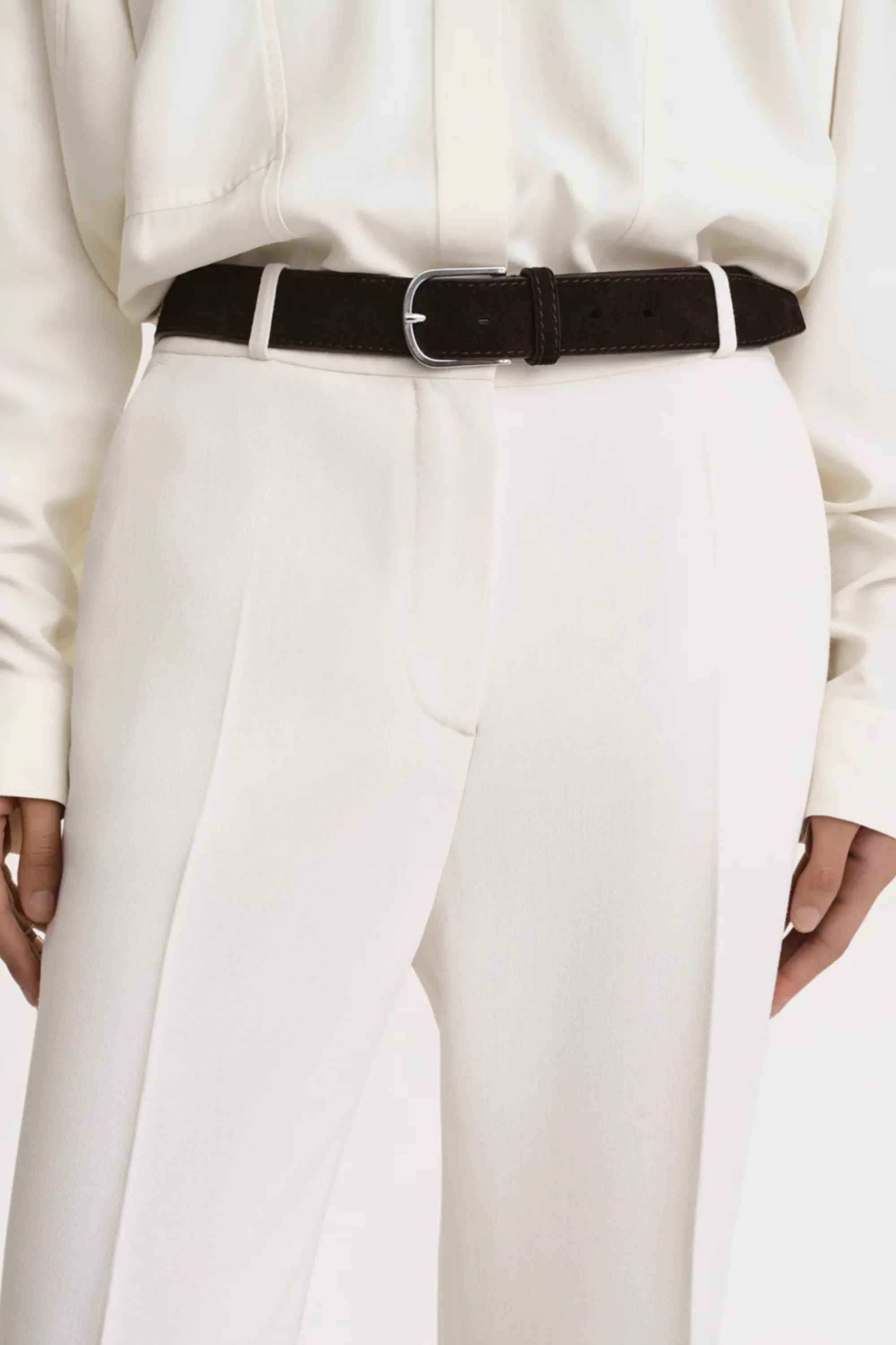 Wide Trouser Belt, Espresso