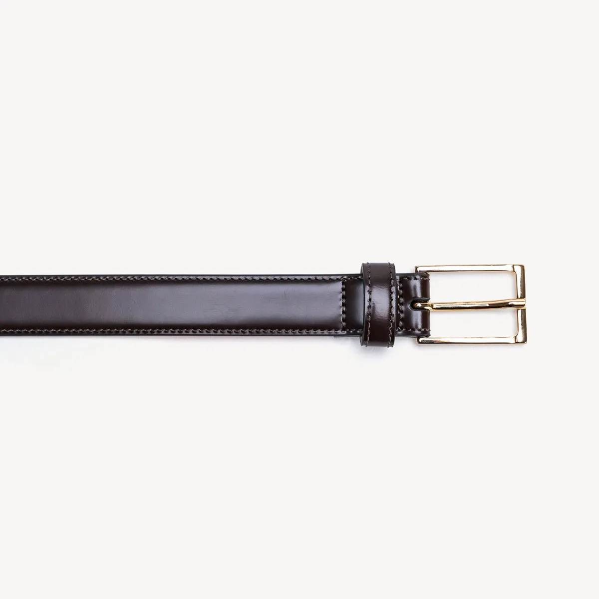 Women's Belt with Square Buckle - Brown