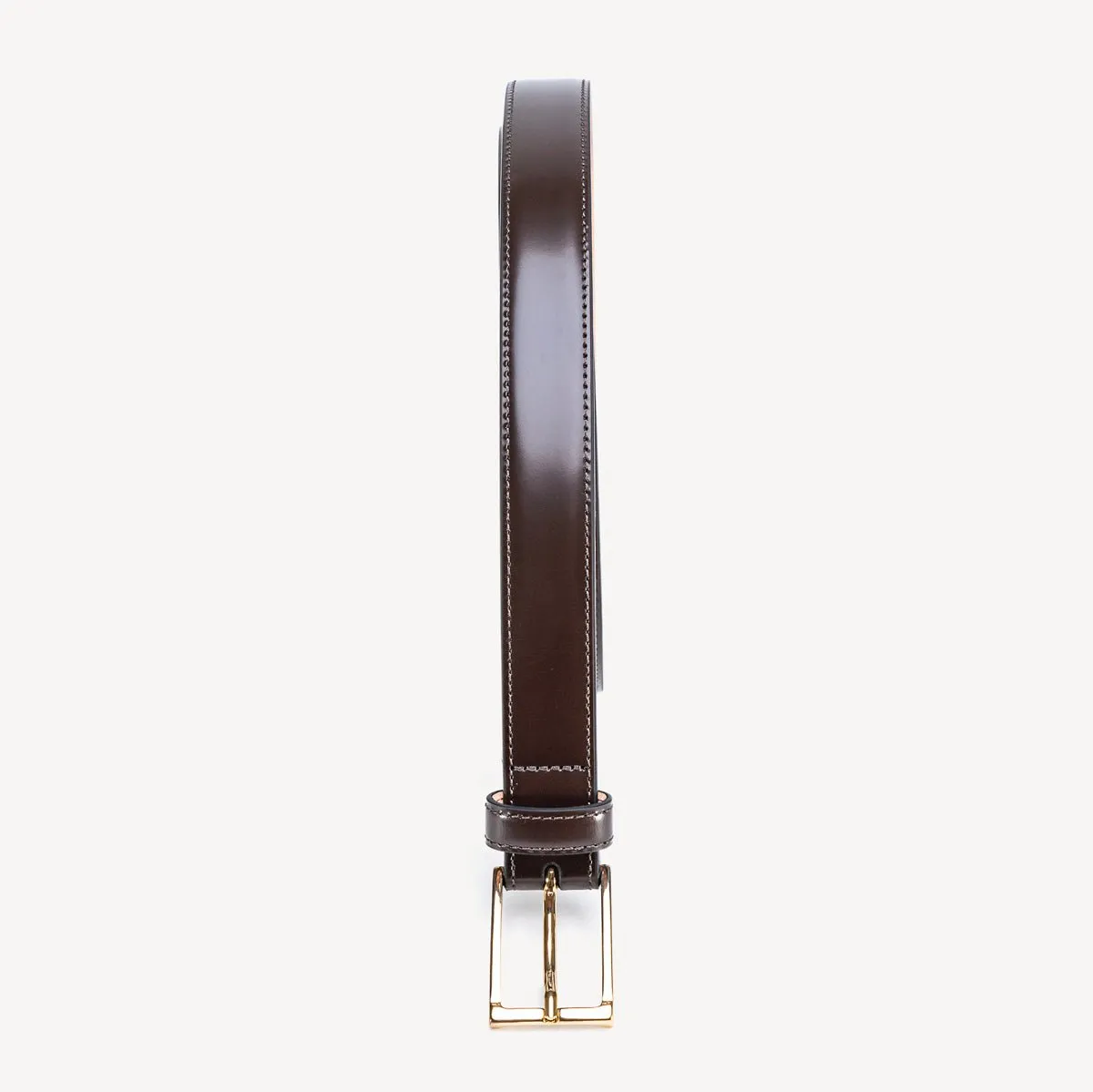 Women's Belt with Square Buckle - Brown