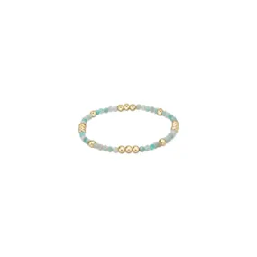 Worthy Pattern 3mm Bead Bracelet - Amazonite